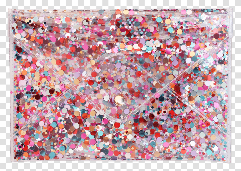 Confetti Envelope Clutch, Rug, Paper, Light, Glitter Transparent Png