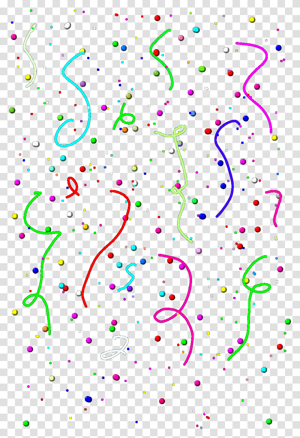 Confetti Falling Confettifalling Ribbons Dots Illustration, Christmas Tree, Ornament, Plant, Paper Transparent Png