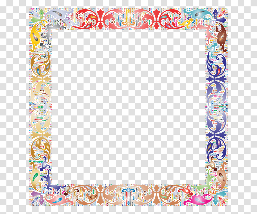 Confetti Frame Square Frame Clipart Free, Mosaic, Tile, Pattern Transparent Png