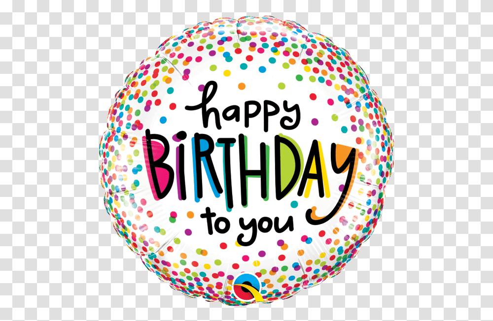 Confetti Happy Birthday Balloons, Cake, Dessert, Food, Sprinkles Transparent Png