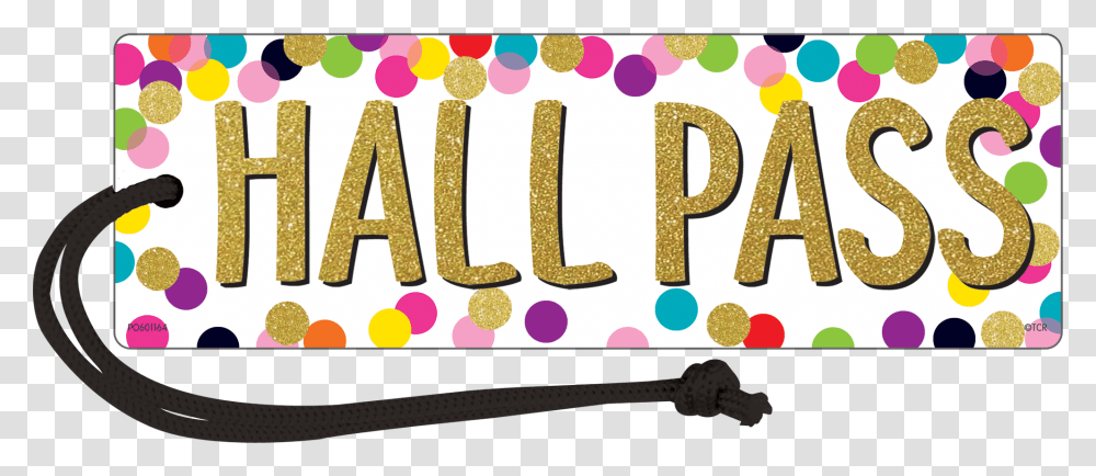 Confetti Magnetic Hall Pass Hall Pass, Number, Alphabet Transparent Png