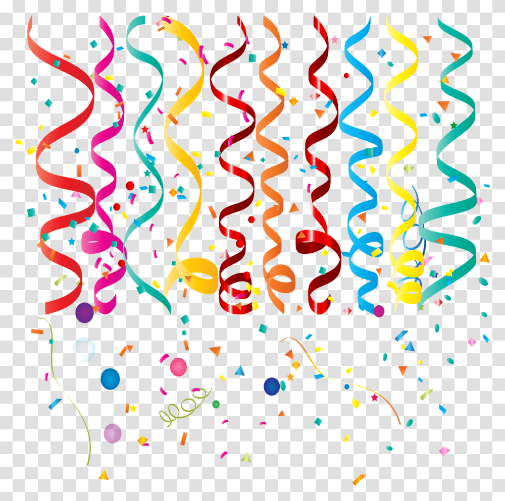 Confetti Party Streamers Birthday Streamers, Paper Transparent Png