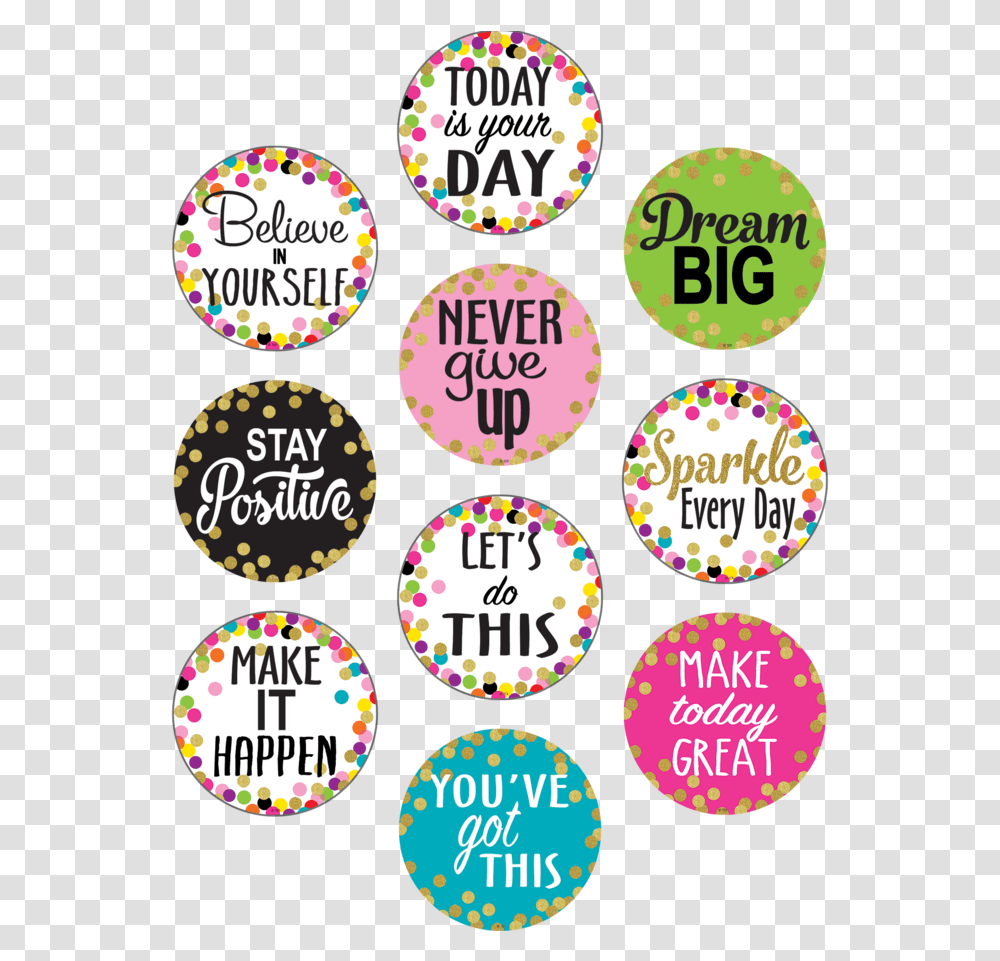 Confetti Positive Sayings Accents Image Confetti Positive Sayings, Label, Alphabet, Number Transparent Png