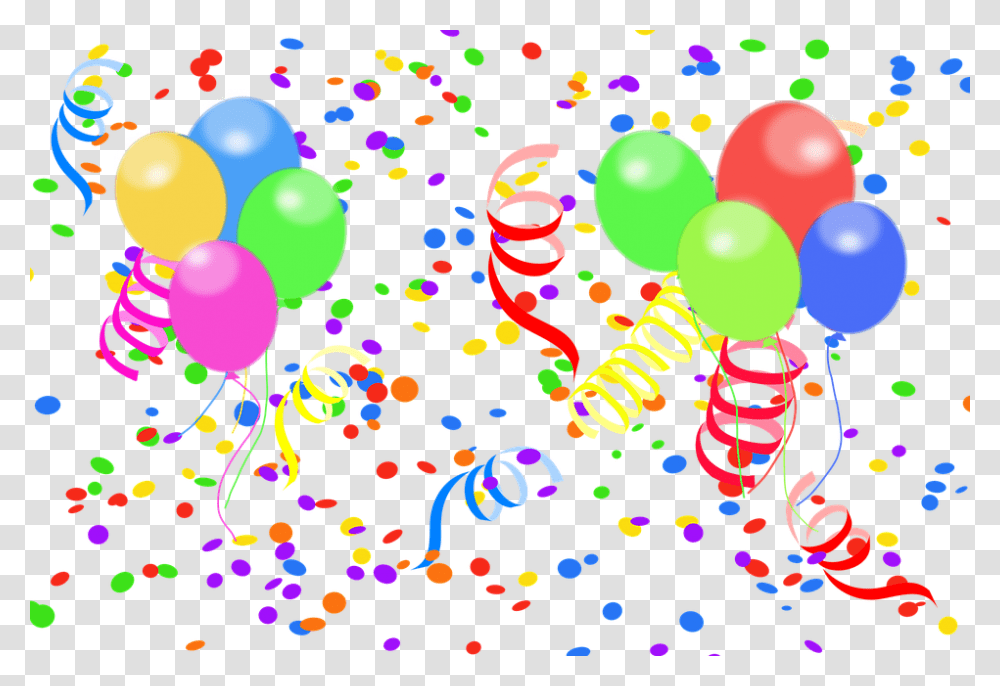 Confetti Streamers Background, Paper, Balloon Transparent Png