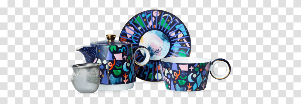 Confetti T41 Navy Teacup, Coffee Cup, Bottle, Cosmetics, Pottery Transparent Png