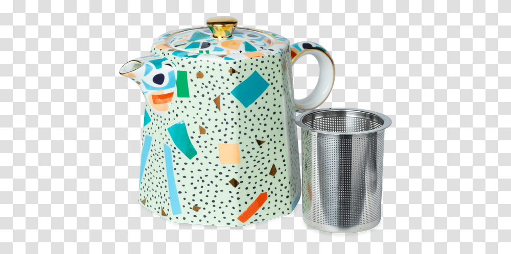 Confetti Teapot Mint Ceramic, Coffee Cup, Pottery, Porcelain Transparent Png