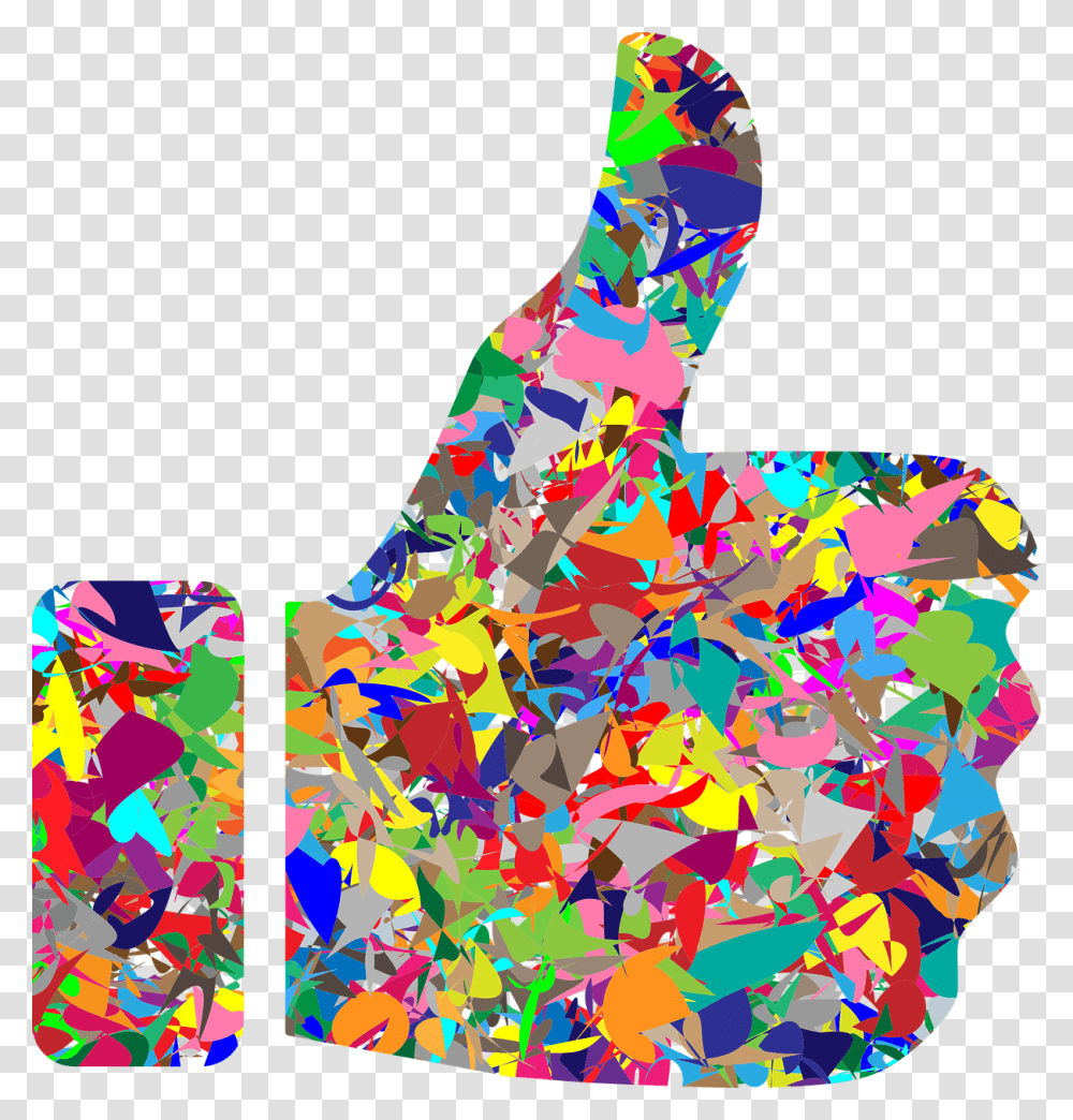 Confettiparty Supplythumb Signal Art Thumbs Up, Collage, Poster, Advertisement Transparent Png