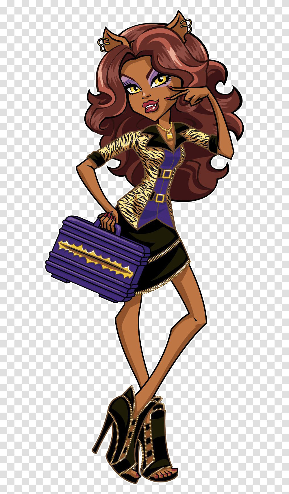 Confident Clawdeen, Person, Female, Manga Transparent Png