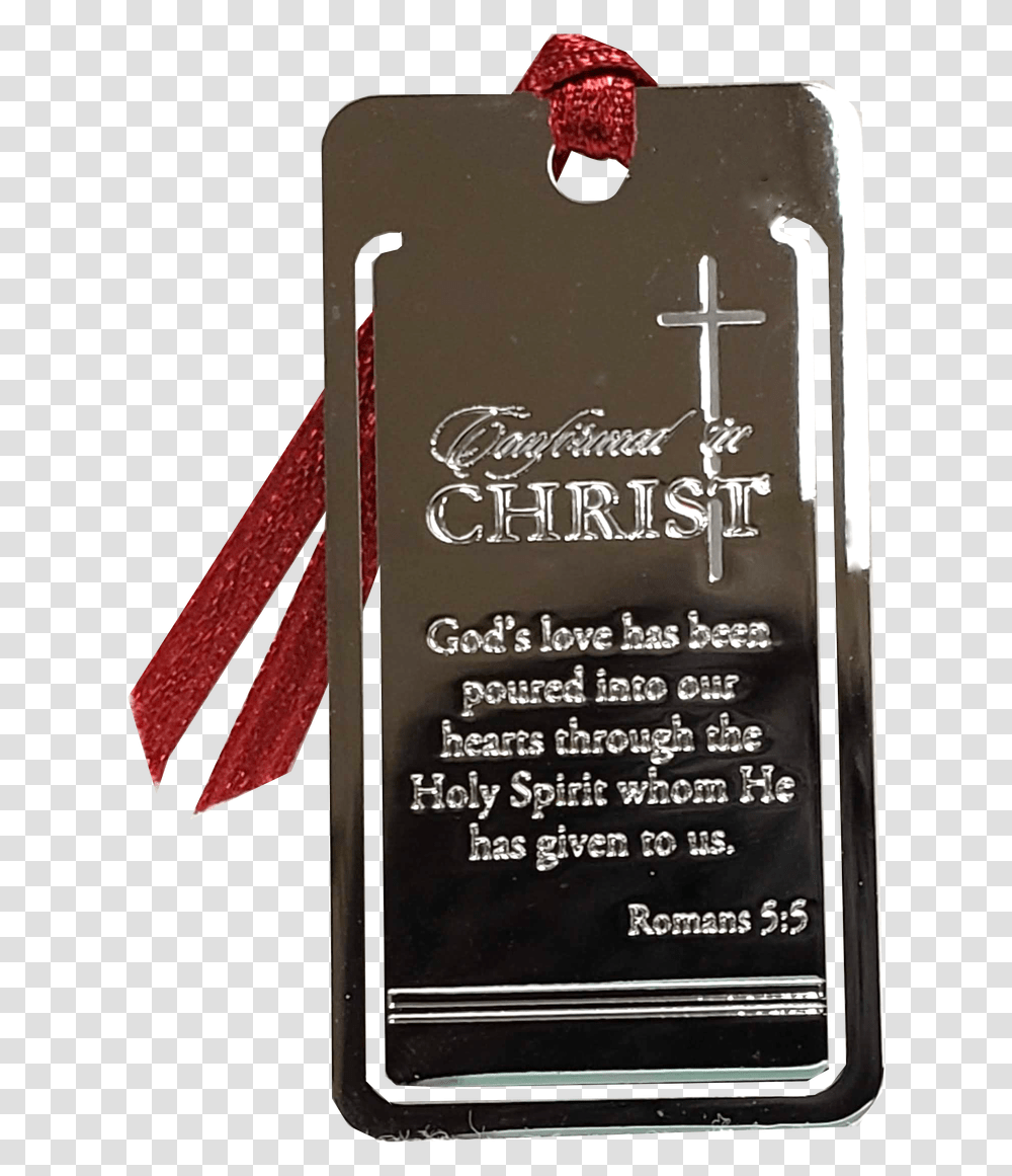 Confirmed In Christ Bookmark Verse Romans Calligraphy, Blackboard, Electronics Transparent Png