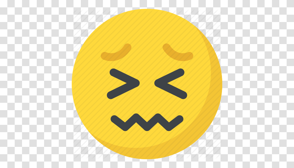 Confounded Face Confused Emoji Scrunched Eyes Smiley Icon, Nuclear, Hand, Parade Transparent Png