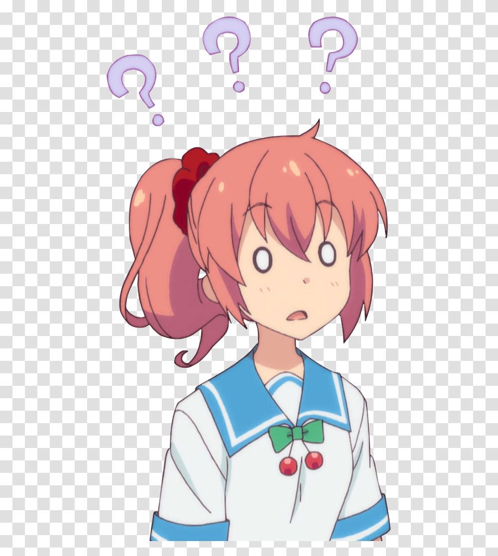 Confused Anime Girl, Manga, Comics, Book, Person Transparent Png
