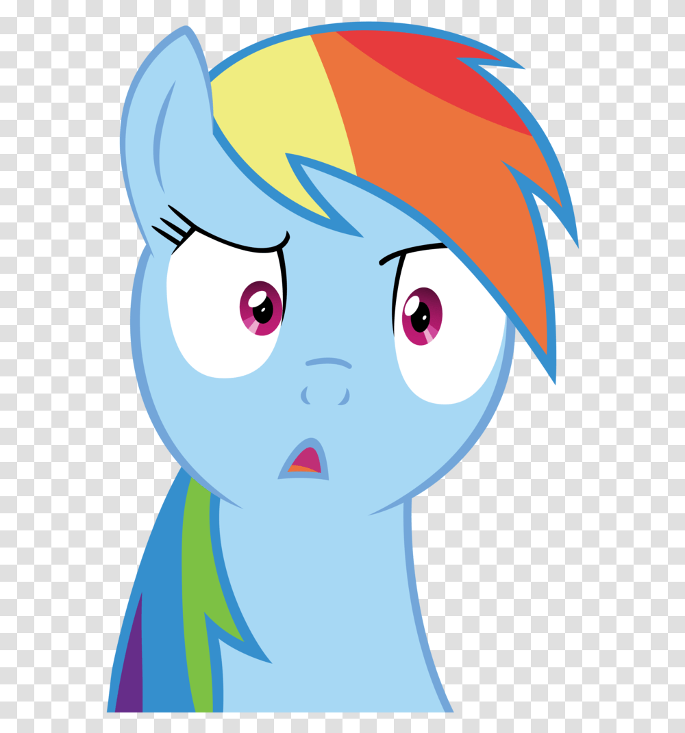 Confused Background Rainbow Dash Surprised, Head, Face Transparent Png