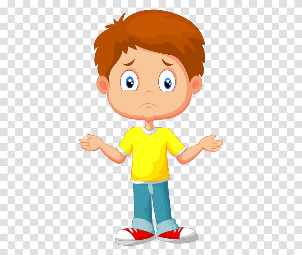 Confused Child Clipart Confused Kid Cartoon, Person, Human, Shoe, Footwear Transparent Png