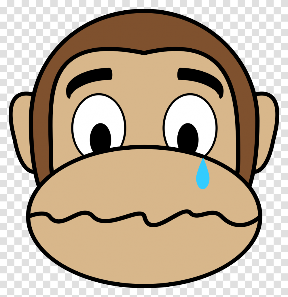 Confused Clip Arts Crying Monkey Emoji, Plush, Toy, Figurine, Bread Transparent Png
