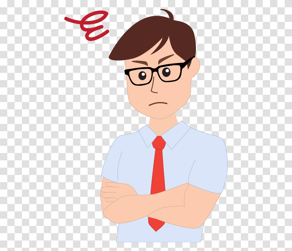 Confused Customer Lack Of Communication With Analysts, Tie, Accessories, Accessory, Person Transparent Png