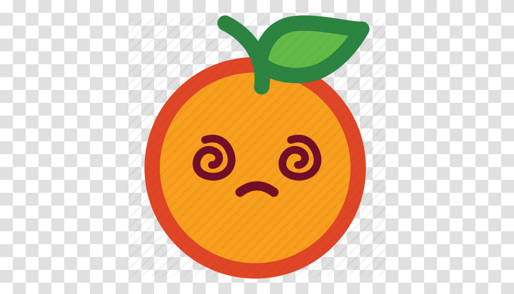 Confused Cute Emoji Emoticon Funny Orange Icon, Citrus Fruit, Plant, Food, Pumpkin Transparent Png