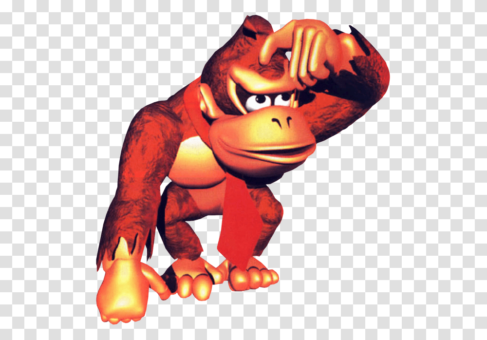 Confused Donkey Kong, Dinosaur, Reptile, Animal, Person Transparent Png