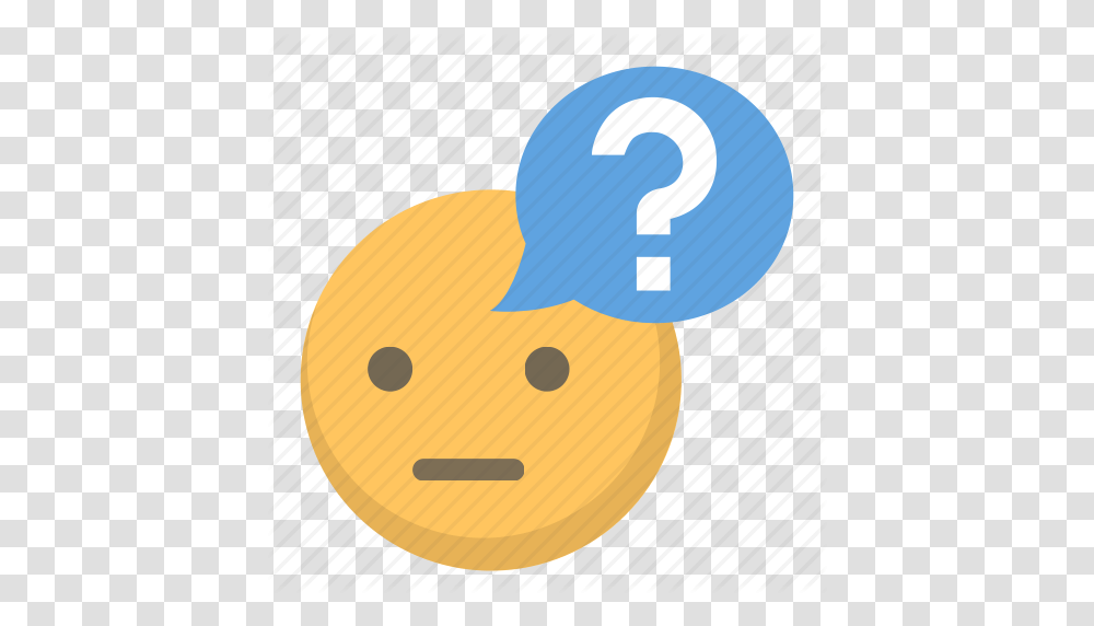 Confused Emoji Face Mark Question Icon, Outdoors, Apparel, Food Transparent Png
