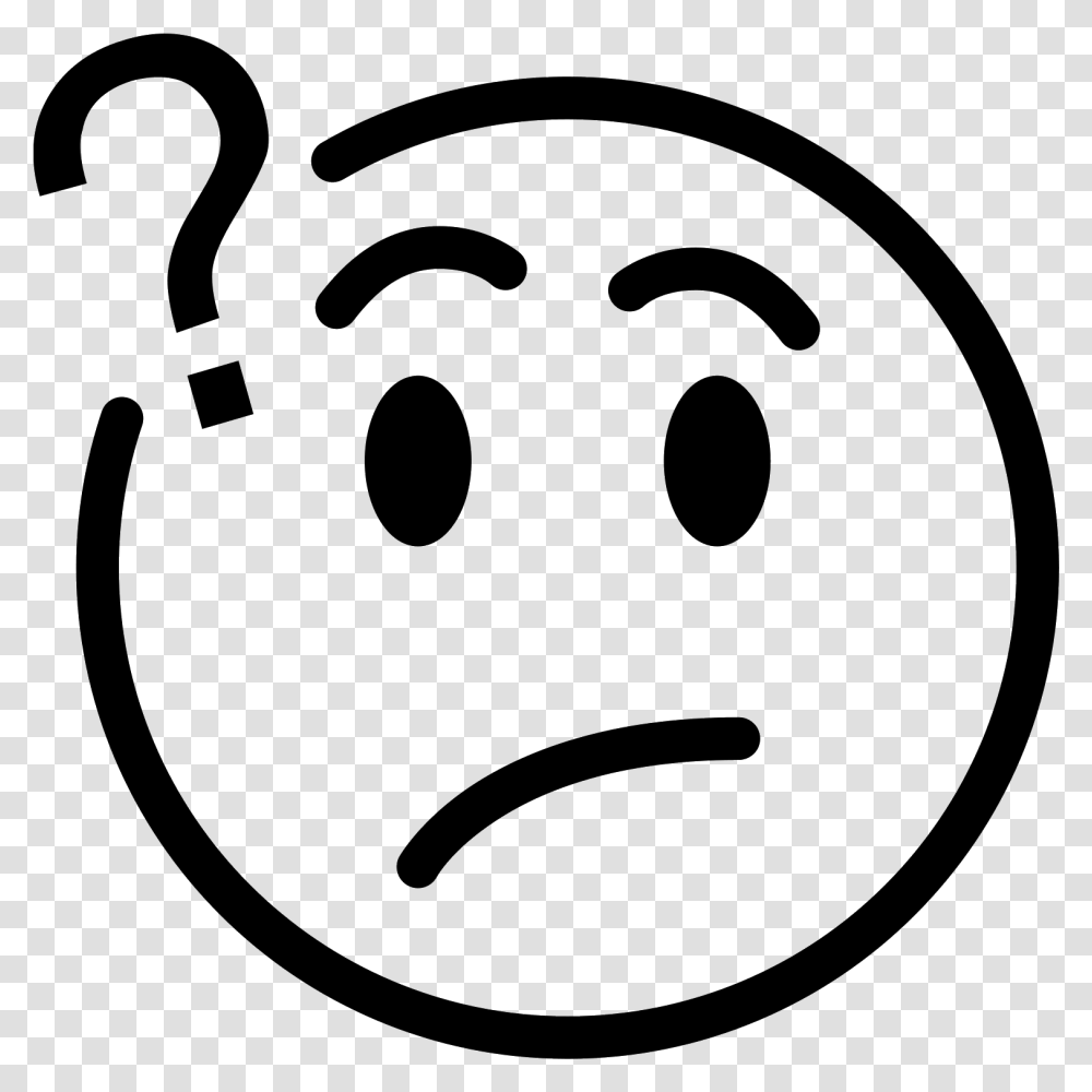 Confused Face Clipart Black And White, Gray, World Of Warcraft Transparent Png