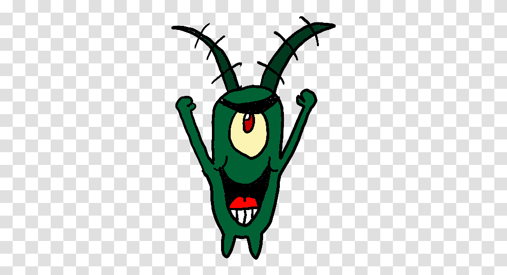 Confused Plankton Picture Cartoon, Invertebrate, Animal, Insect, Grasshopper Transparent Png