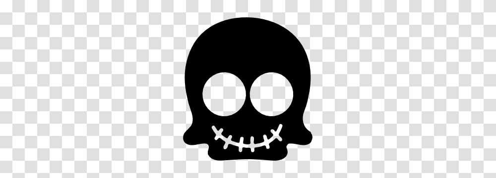 Confused Skull And Cross Bones Sticker, Stencil, Pillow, Cushion, Mask Transparent Png