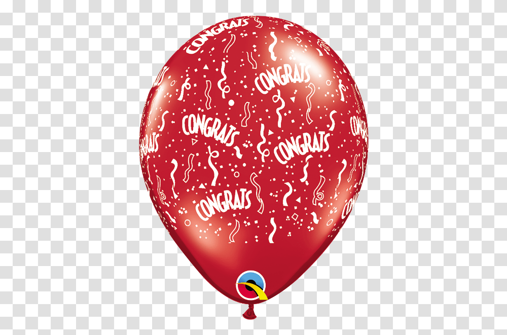 Congrats A Round Jewel Ruby Red Balloon Balloon Transparent Png