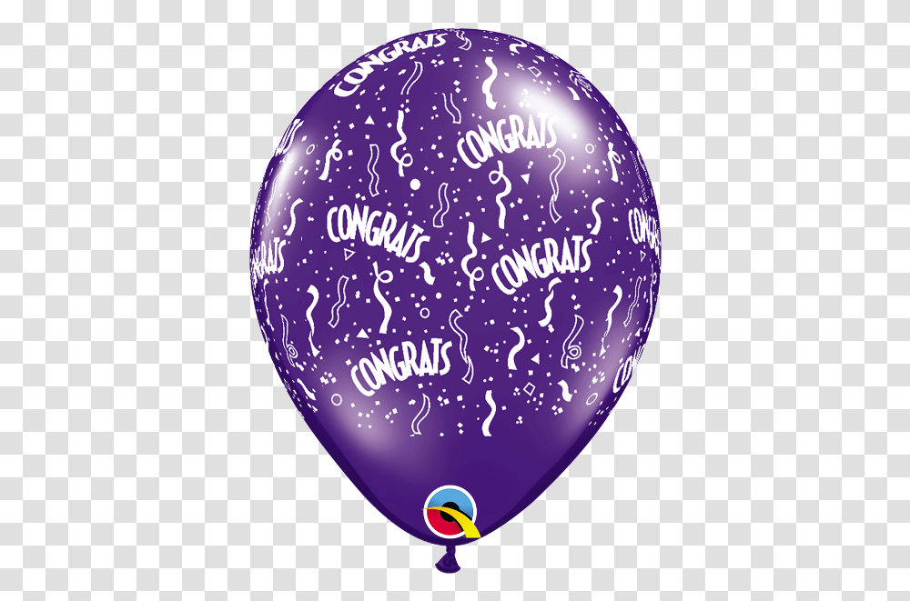 Congrats Around Jewel Quartz Purple 11 Balloons Happy Birthday A Round Latex Balloons Transparent Png