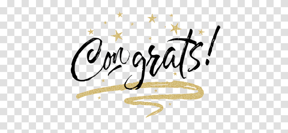 Congrats Congratulations Stars Sticker By Rachel2274 Congrats Gold, Text, Calligraphy, Handwriting, Symbol Transparent Png