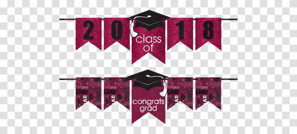 Congrats Grad Customizable Berry Glitter Banner Kit Congrats Grad Glitter Graduation Year Banner Kit, Purple Transparent Png