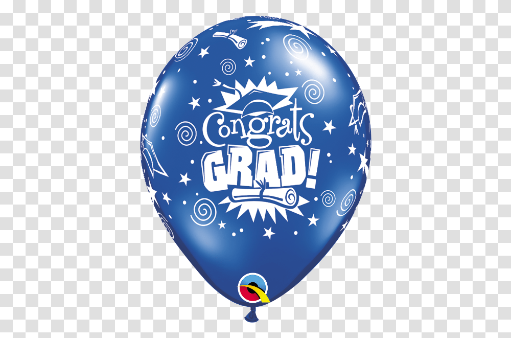 Congrats Grad Jewel Sapphire Blue Congrats Grad Balloons Latex, Plectrum, Logo, Trademark Transparent Png