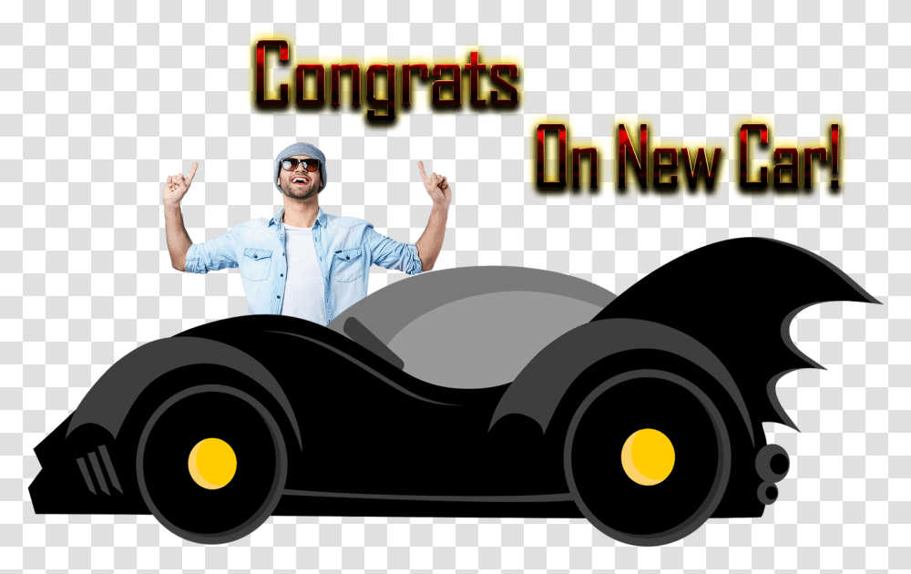 Congrats On New Car Free Images Open Wheel Car, Person, Flyer, Vehicle, Transportation Transparent Png