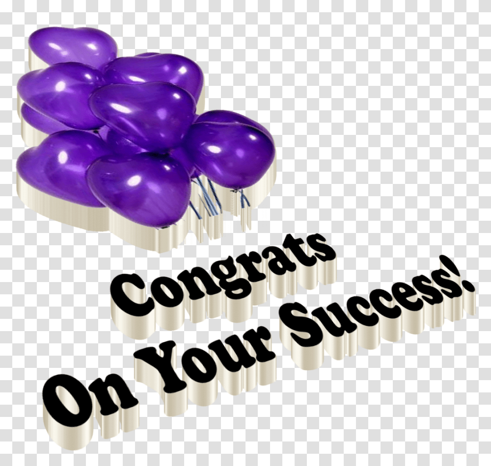Congrats On Your Success Clipart Party Supply, Ball, Balloon, Handwriting Transparent Png