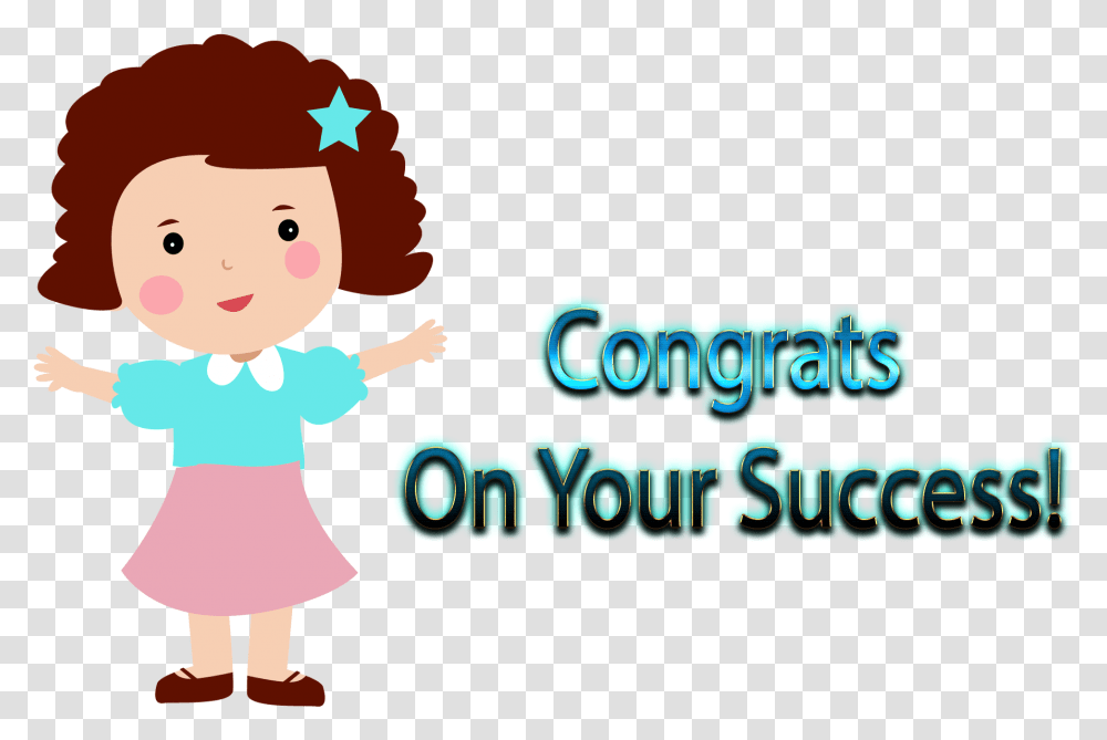 Congrats On Your Success Image Cartoon, Female, Girl, Elf, Kid Transparent Png