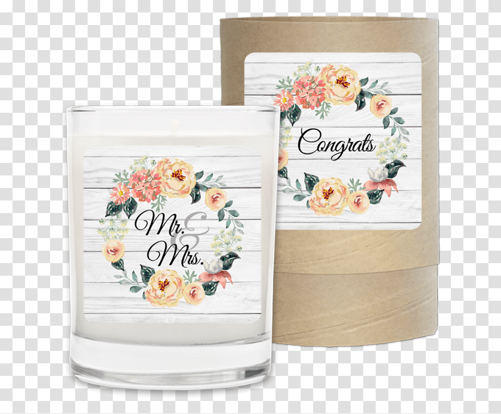 Congrats Wreath Wedding Candle Garden Roses, Envelope, Mail, Greeting Card Transparent Png