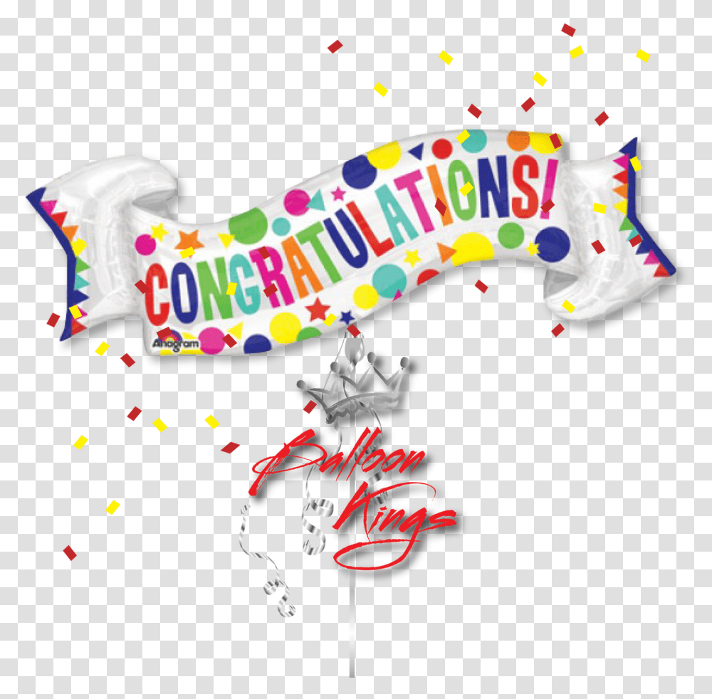 Congratulations Banner Balloon Congratulation Image, Dessert, Food, Icing, Cream Transparent Png