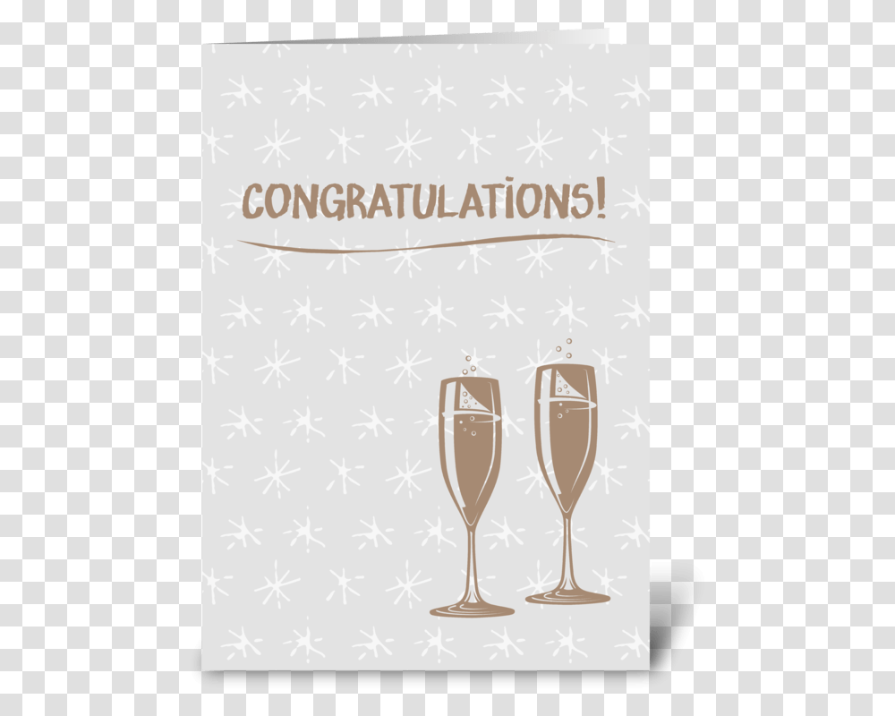 Congratulations Greeting Card Wine Glass, Goblet, Poster, Advertisement, Flyer Transparent Png