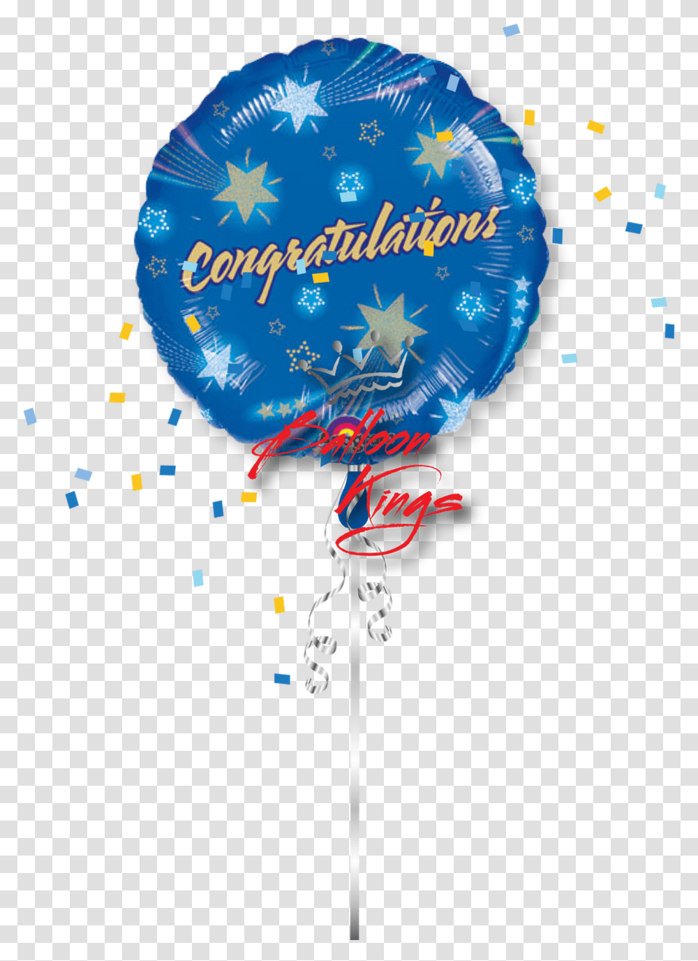 Congratulations Shooting Stars Balloon, Paper, Confetti Transparent Png