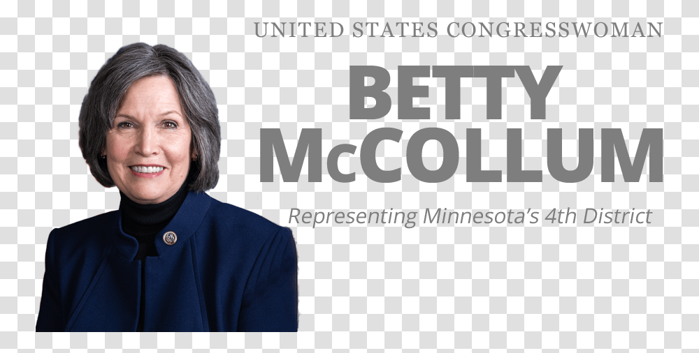 Congresswoman Betty Mccollum Official, Person, Face, Female Transparent Png