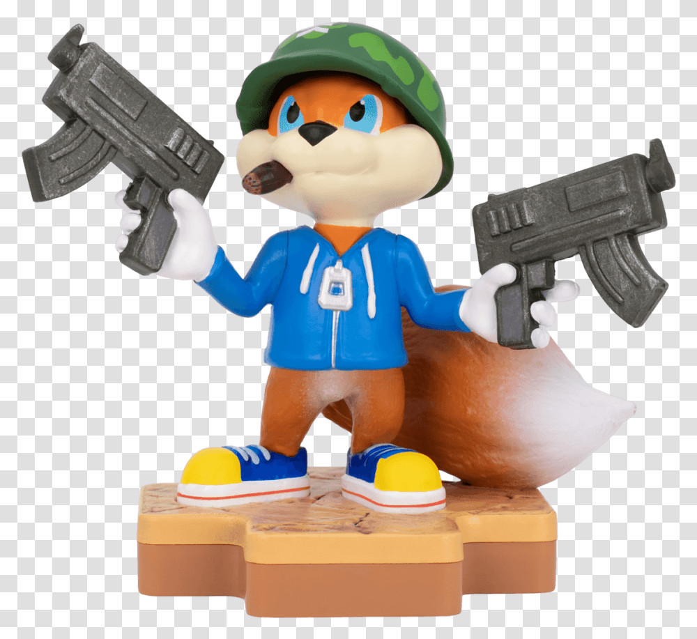 Conker Conker's Bad Fur Day Figure, Toy, Figurine, Gun, Weapon Transparent Png