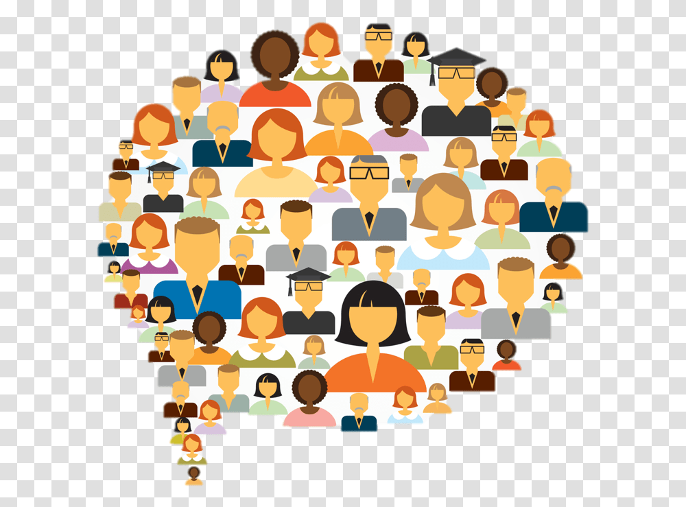 Connect Logo Speech Bubble Social Media Users In Uae, Plant, Crowd, Rug, Food Transparent Png
