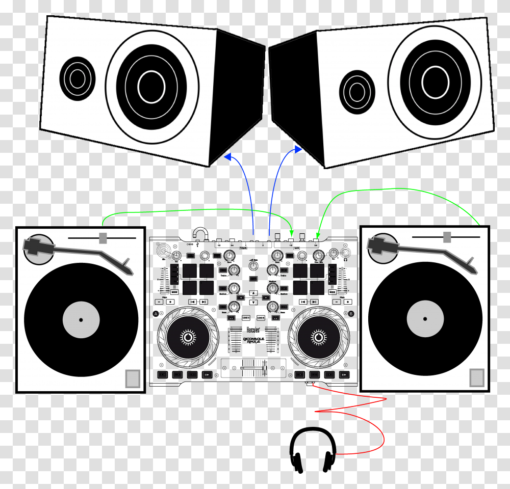 Connect Turntable To Mixer, Electronics, Stereo, Speaker, Audio Speaker Transparent Png
