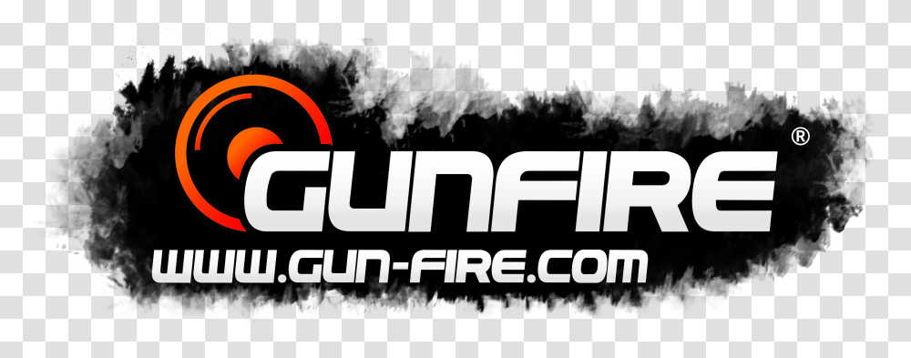 Connect With Gunfire Gunfire Logo Eng Czarneto Gunfire, Trademark, Alphabet Transparent Png