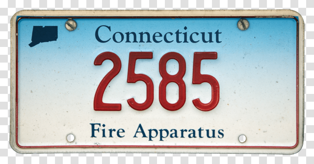 Connecticut License Plate Fire Apparatus, Vehicle, Transportation Transparent Png