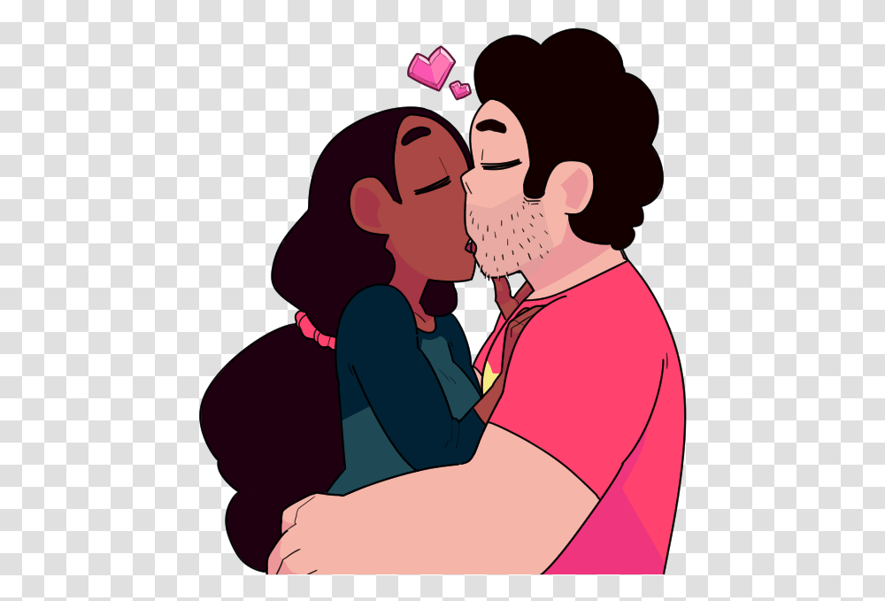 Connie Facial Expression Pink Man Mammal Nose Cartoon Steven And Connie Romance, Make Out, Person, Human, Hug Transparent Png