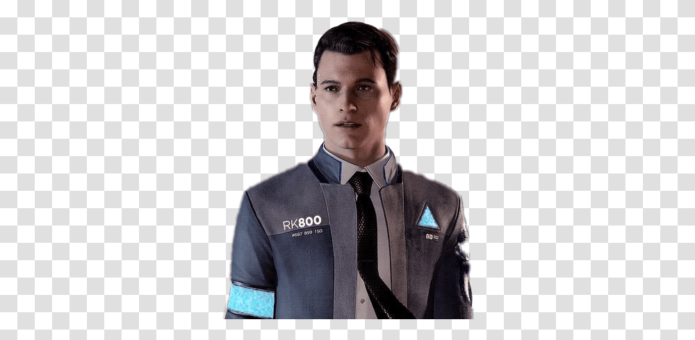 Connor Detroit Become Human Minecraft Skin Detroit Become Human Wallpaper For Phone, Clothing, Person, Tie, Accessories Transparent Png