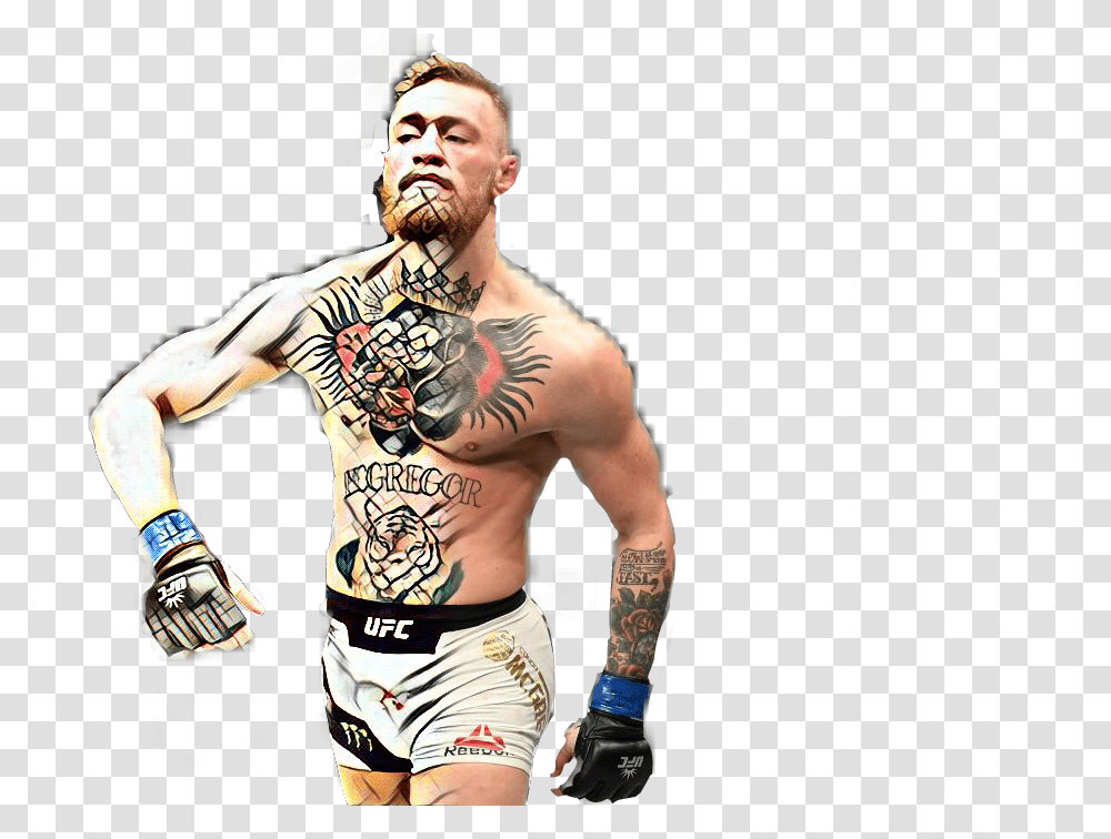 Conormcgregor Ufc Fight Men Stickers, Skin, Person, Human, Tattoo Transparent Png