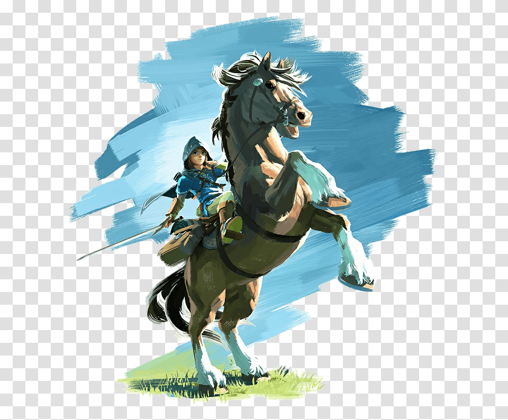 Conquistador Breath Of The Wild Link On Horse, Mammal, Animal, Person, Human Transparent Png