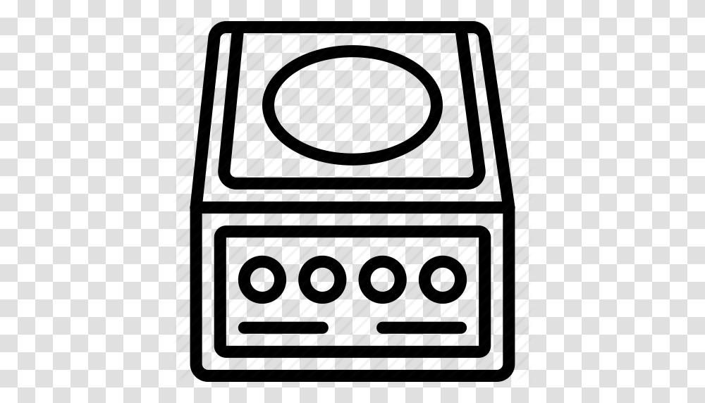 Console Gamecube Nintendo Outline Retro Tech Icon, Cooktop, Indoors, Oven, Appliance Transparent Png