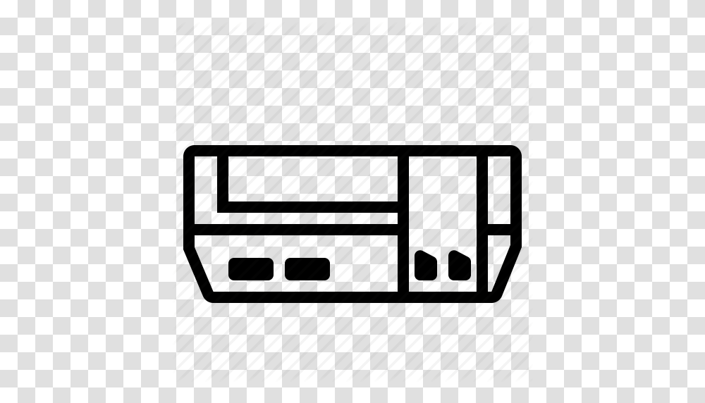Console Line Nes Nintendo Video Games Icon, Vehicle, Transportation, Bumper, Urban Transparent Png