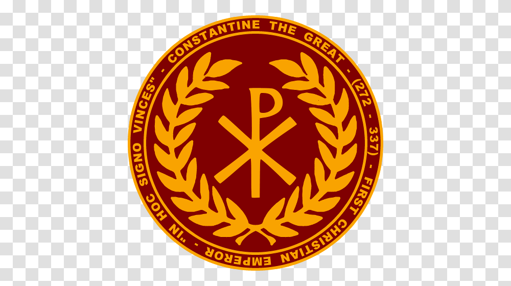 Constantine The Great With Laurea Maroon Gold Seal Shirt, Logo, Trademark, Emblem Transparent Png